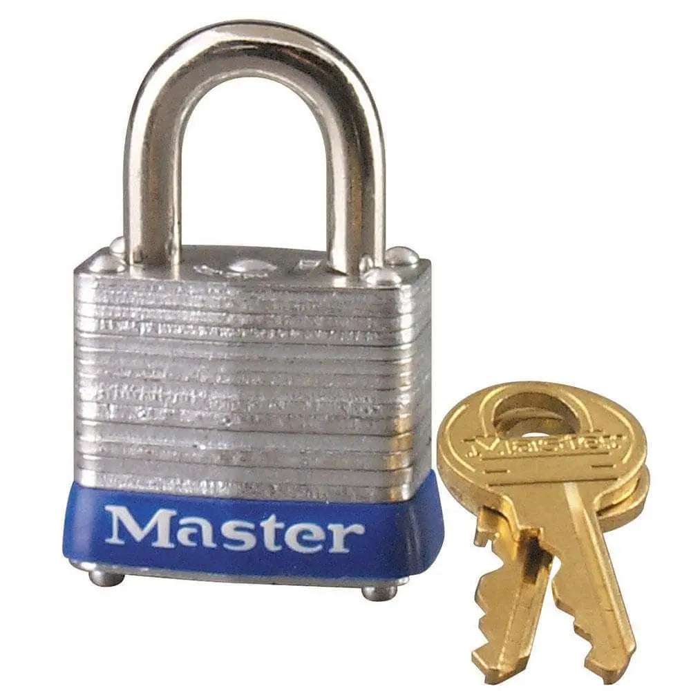 MASTER LOCK - Anodized Aluminum Safety Padlock - 1-1/2" Shackle - Keyed Alike - Yellow - Lazar Engraved Key Number in two locations on Lock - w/ 10 Keys per group - Becker Safety and Supply