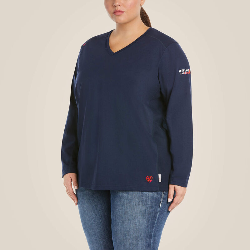 Ariat - FR AC Crew Top - Navy - Becker Safety and Supply