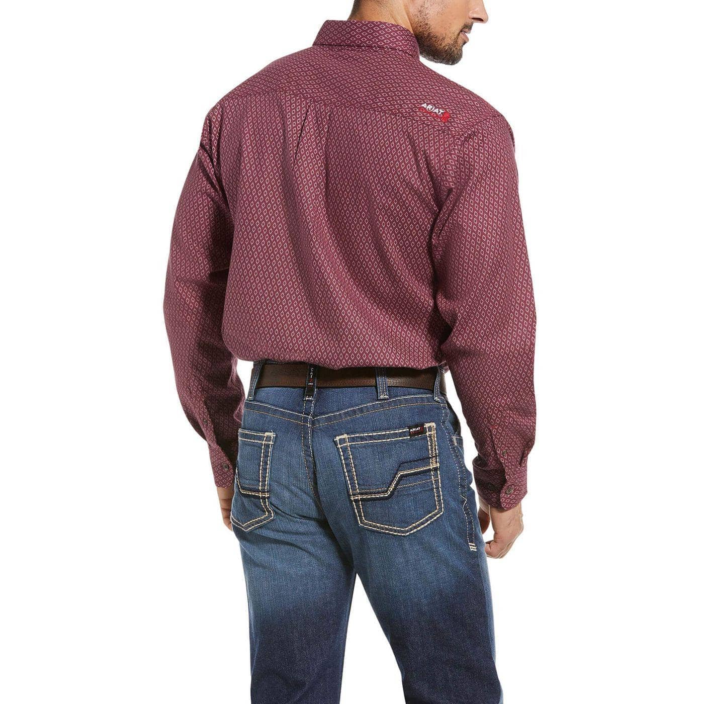 ARIAT - FR - ABBOTT - DURASTRETCH WORK SHIRT - MALBEC -  NFPA/2112 - 70E - Becker Safety and Supply