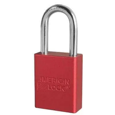 MASTER LOCK - Anodized Aluminum Safety Padlock - 1-1/2" Shackle - Keyed Alike - Becker Safety and Supply