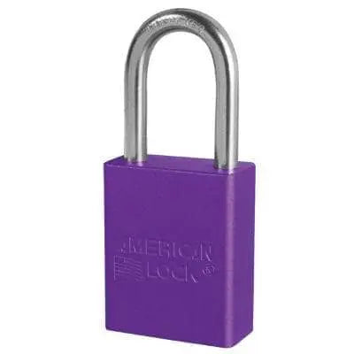 MASTER LOCK - Anodized Aluminum Safety Padlock - 1-1/2" Shackle - Keyed Alike - Becker Safety and Supply