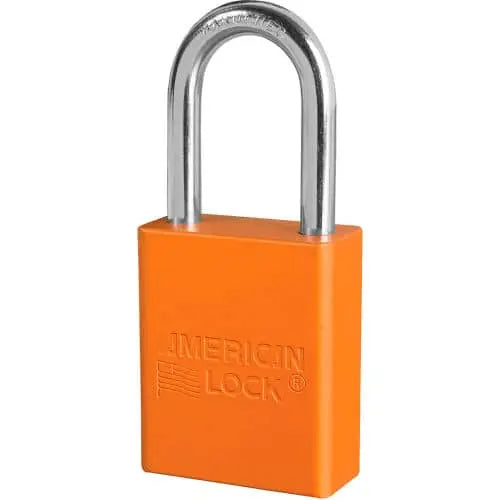 MASTER LOCK - Anodized Aluminum Safety Padlock - 1-1/2" Shackle - Keyed Alike - Becker Safety and Supply