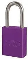 MASTER LOCK/AMERICAN LOCK - Lock out Lock - keyed differently - 1-1/2" Shackle-PURPLE - Becker Safety and Supply