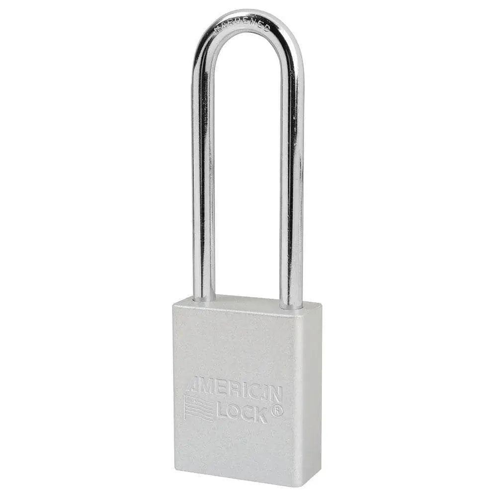 MASTERLOCK/AMERICAN LOCK - CLEAR/SILVER -  Anodized Aluminum Safety Padlock, 1-1/2in (38mm) Wide with 3in (76mm) Tall Shackle, Keyed Alike - Becker Safety and Supply