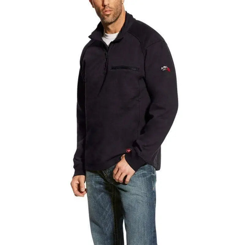 ARIAT - FR Rev 1/4 Zip Top, Black - Becker Safety and Supply