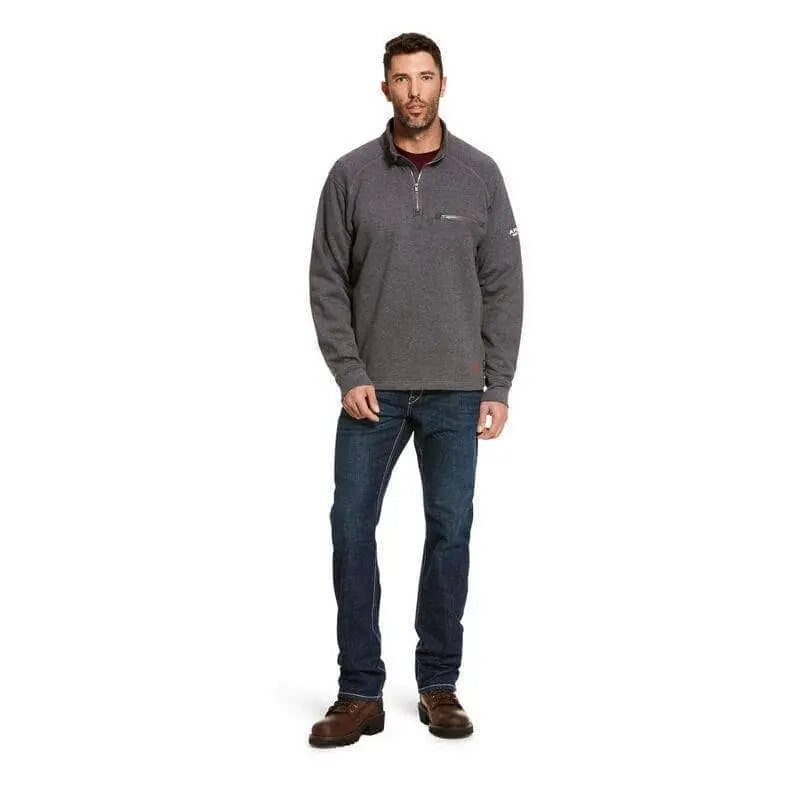 ARIAT - FR Rev 1/4 Zip Top, Charcoal Heather - Becker Safety and Supply