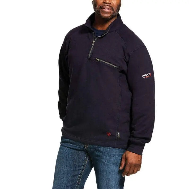 ARIAT - FR Rev 1/4 Zip Top, Navy - Becker Safety and Supply