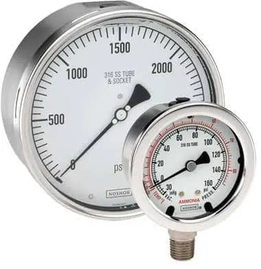 SILVERBOLT - 2 1/2" X 1/4" LM Fluid Filled Gauge - 5000# - Becker Safety and Supply