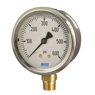 WIKA - 2-1/2" 600# 1/4" LM Gauge - Becker Safety and Supply