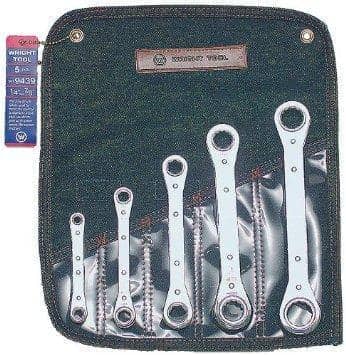 WRIGHT TOOLS - 5pc Ratcheting Box Wrench Set - 1/4" to 7/8" - Becker Safety and Supply