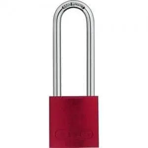 ABUS - CUSTOM - Aluminum-Bodied Safety Lock - 3" Shackle - RED - KEY ALIKE - Becker Safety and Supply