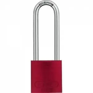 ABUS - CUSTOM - Aluminum-Bodied Safety Lock - 3" Shackle - RED - KEY ALIKE - Becker Safety and Supply