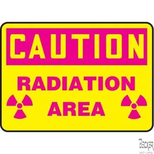 ACCUFORM - OSHA Caution Safety Sign: Radiation Area 7X10 PLASTIC - Becker Safety and Supply