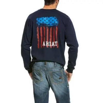 ARIAT - FR Americana Graphic T-Shirt, Navy - Becker Safety and Supply