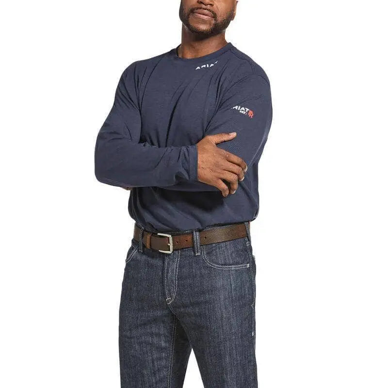 ARIAT - FR - BASE LAYER T-SHIRT - NAVY - 5 OZ - CAT 1 - 70E - Becker Safety and Supply