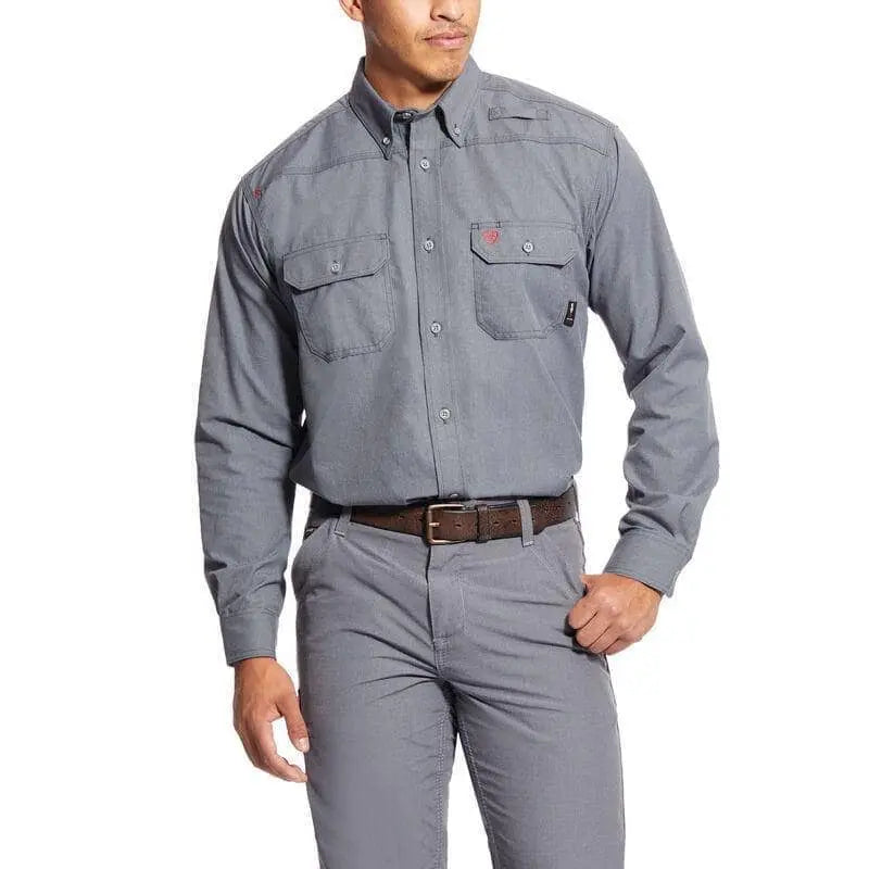 ARIAT - FR Featherlight Work Shirt, Gunmetal - Becker Safety and Supply