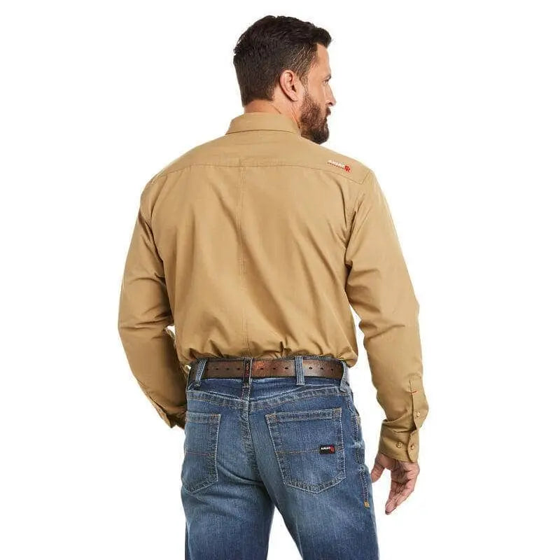 ARIAT - FR Featherlight Work Shirt, Khaki - Becker Safety and Supply