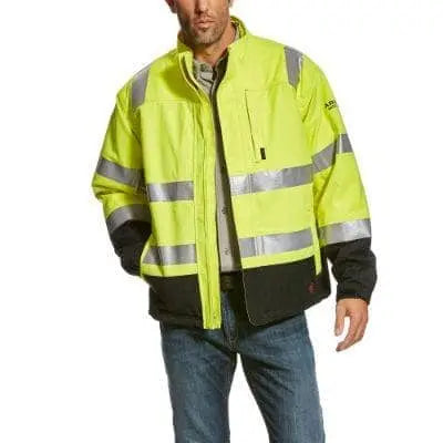 ARIAT - FR Hi-Vis Waterproof Insulated Jacket, Hi-Viz Yellow - Becker Safety and Supply