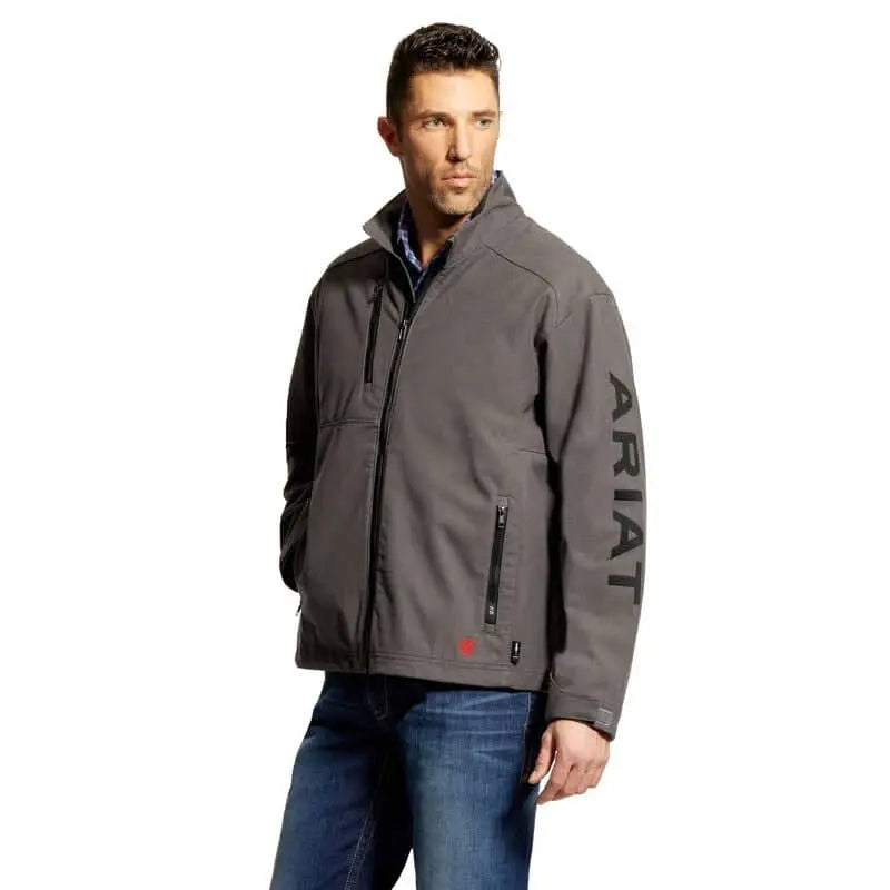 ARIAT - FR Mens Team Logo Jacket, Iron Gray - Becker Safety and Supply