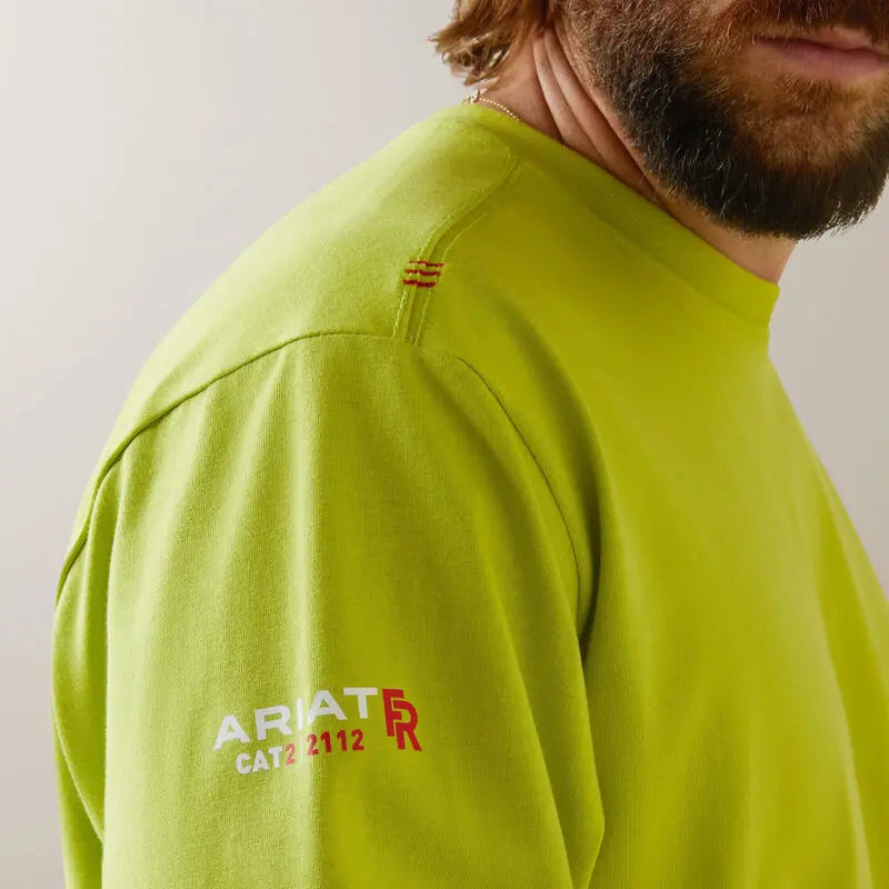 ARIAT-FR Roughneck Skull Logo T-Shirt, Bright Lime  Becker Safety and Supply