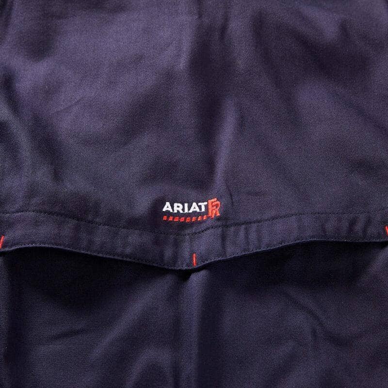 ARIAT - FR Solid Vent Work Shirt, Navy - Becker Safety and Supply