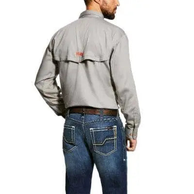 ARIAT - FR Solid Vent Work Shirt, Silver Fox - Becker Safety and Supply