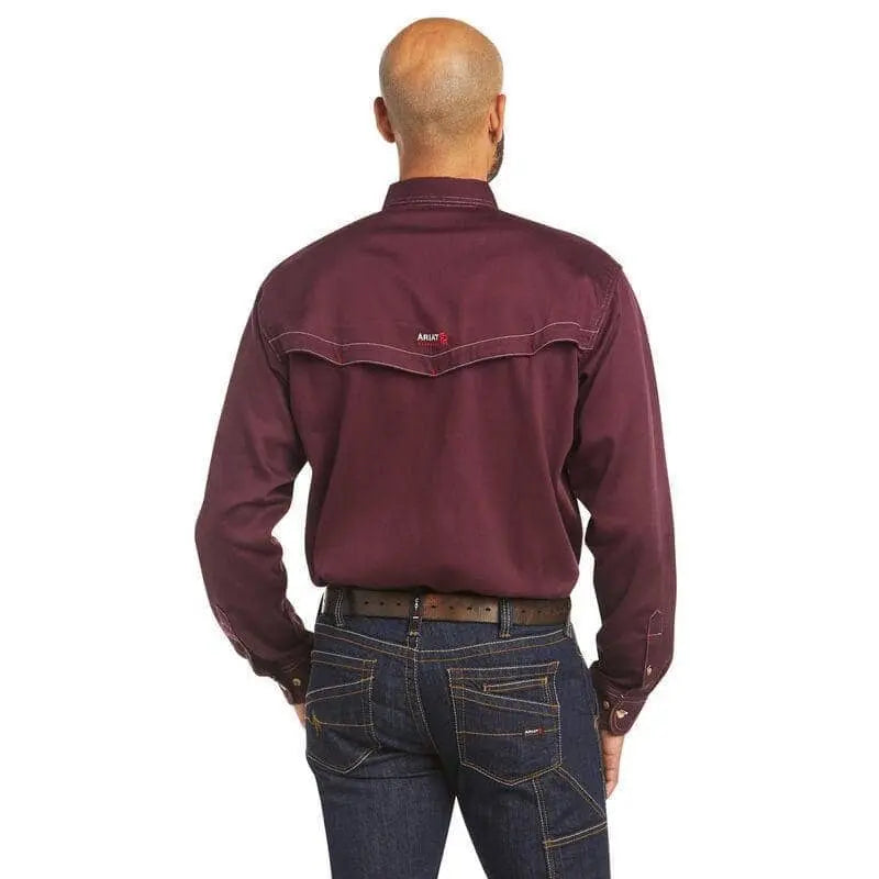 ARIAT - FR Vented Work Shirt, Malbec - Becker Safety and Supply