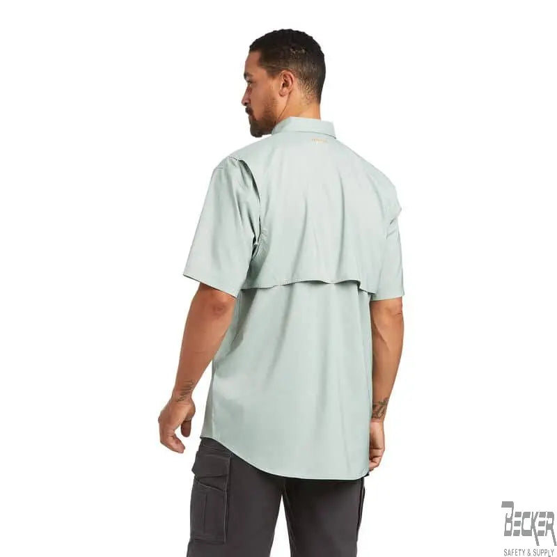 ARIAT - Rebar Made Tough VentTEK DuraStretch Work Shirt-Green Bay Heather - Becker Safety and Supply