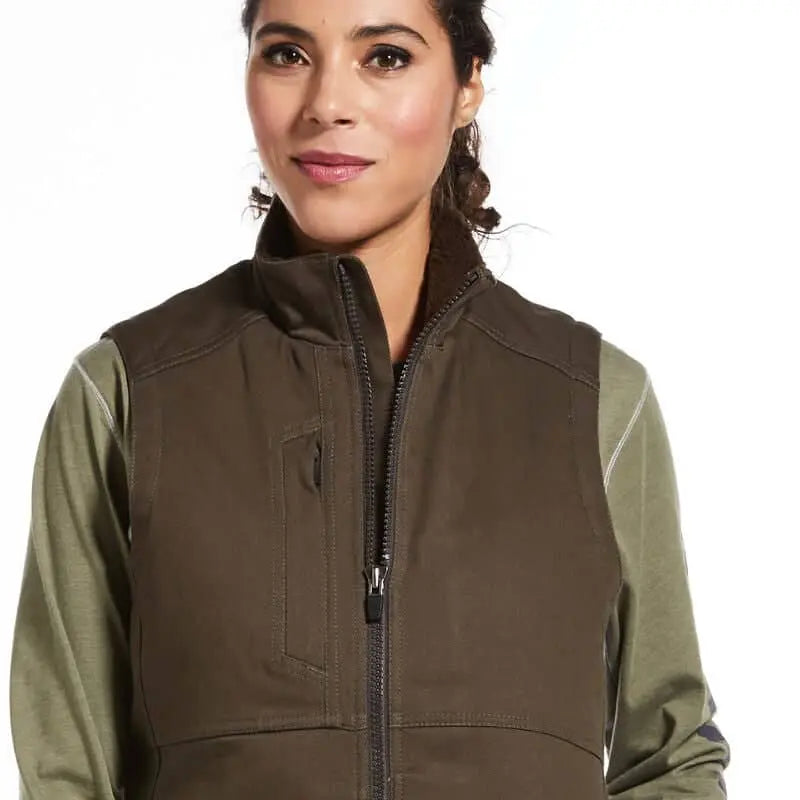 ARIAT - Women's - Rebar DuraCanvas Insulated Vest, Wren - Becker Safety and Supply