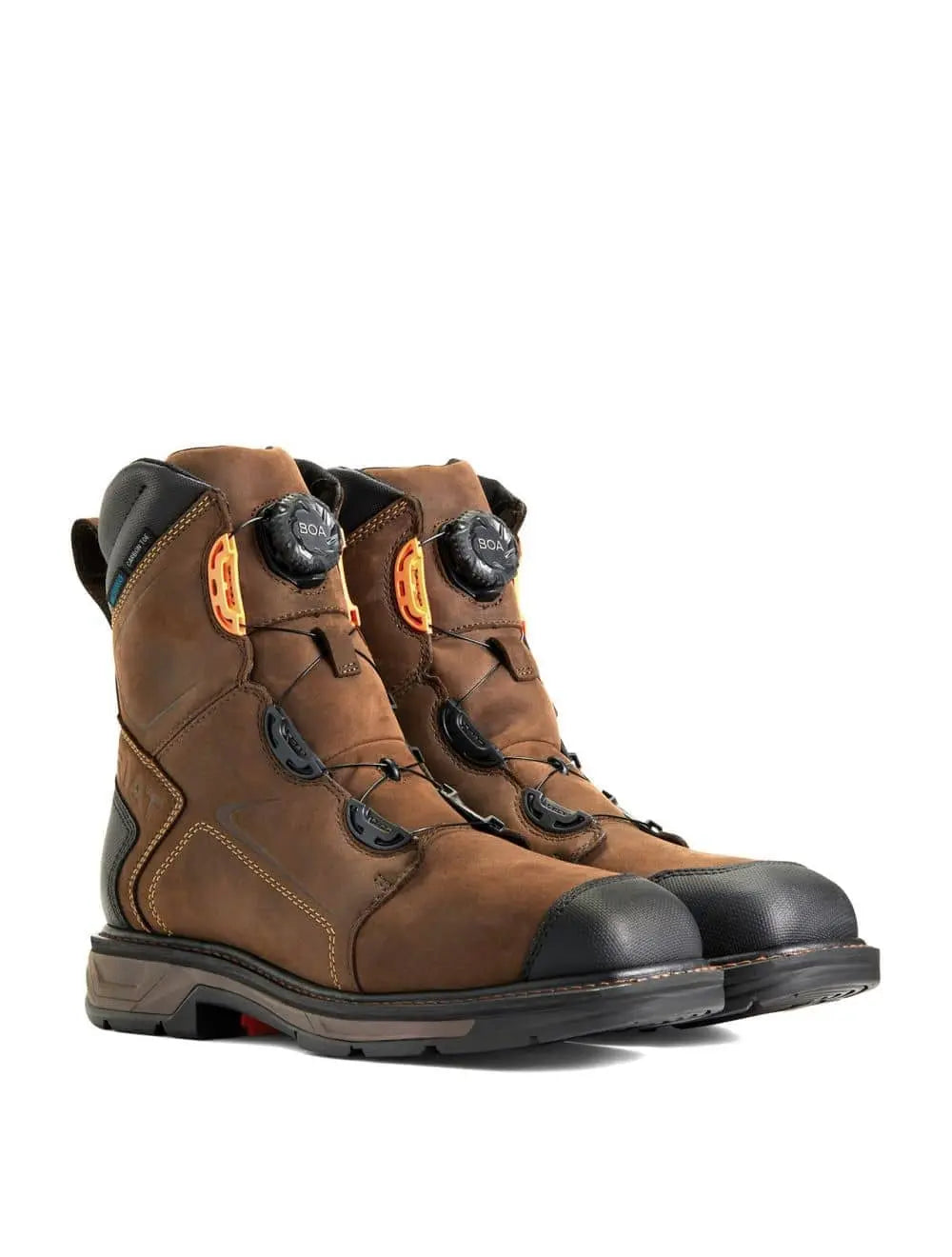 ARIAT  - Workhog XT 8" BOA H2O, Chocolate Brown, Carbon Fiber Toe - Becker Safety and Supply