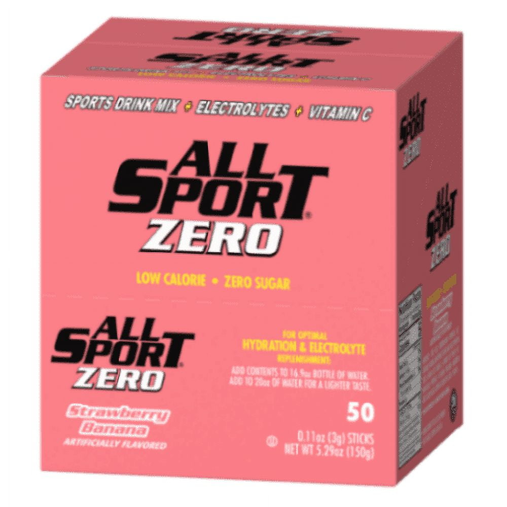 ALL SPORT - Zero Sugar- Quick Sticks - For 16.9oz Bottle - 50 Sticks/box - Becker Safety and Supply