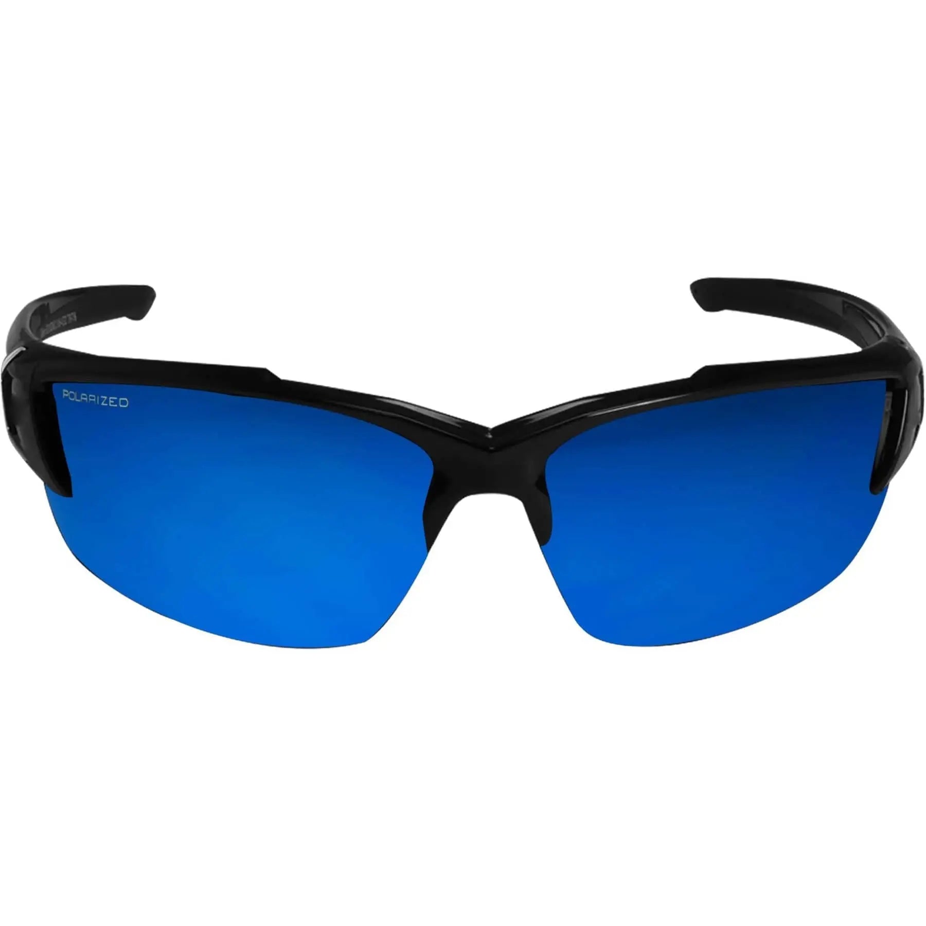 EDGE - Khor G2 Polarized Safety Glasses, Black/Aqua Precision Blue Mirror Lens - Becker Safety and Supply