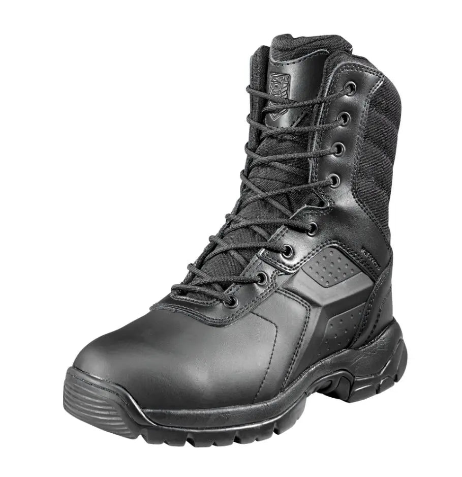 BATTLE OPS 8-INCH WATERPROOF TACTICAL BOOT - SIDE ZIP COMP SAFETY TOE, BLACK- - Becker Safety and Supply