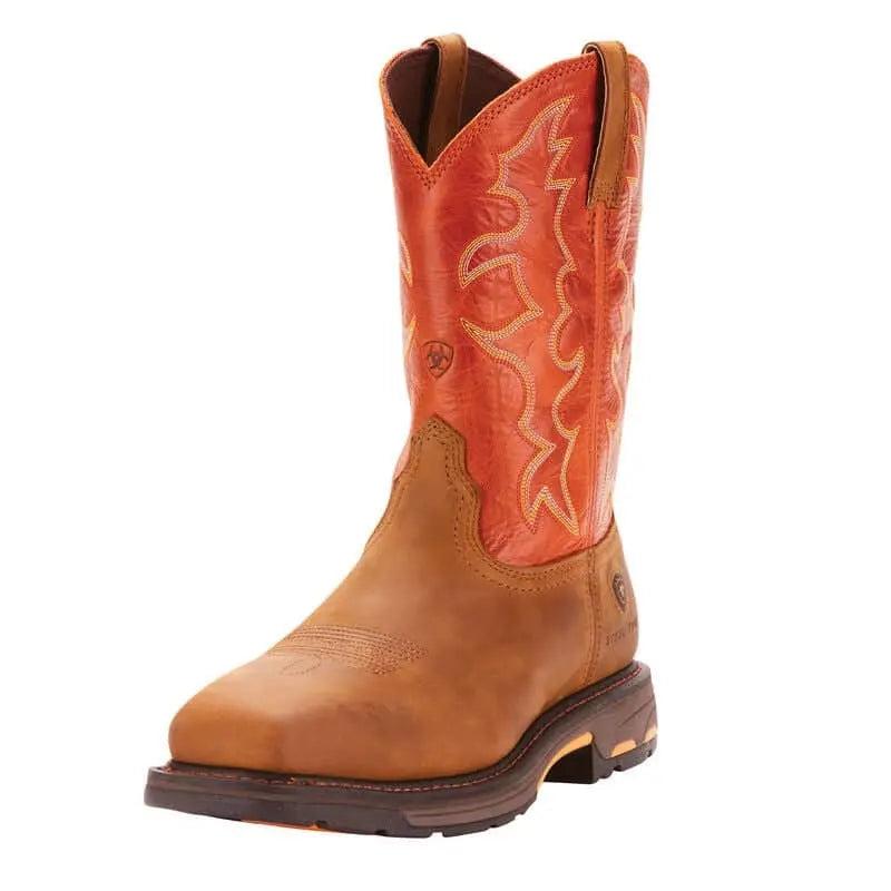 ARIAT - WorkHog - Wide Square Steel Toe - Dark Earth / Brick - Becker Safety and Supply