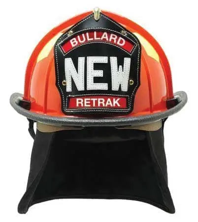 Bullard ReTrak Series Traditional Helmet with Visor and 6" Brass Eagle-BLACK - Becker Safety and Supply