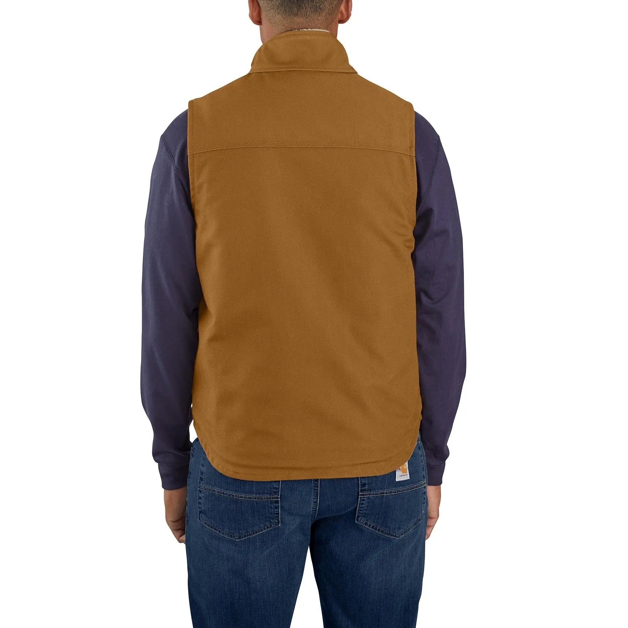 CARHARTT - Flame Resistant Relaxed Fit Duck Sherpa-Lined Mock Neck Vest - Becker Safety and Supply