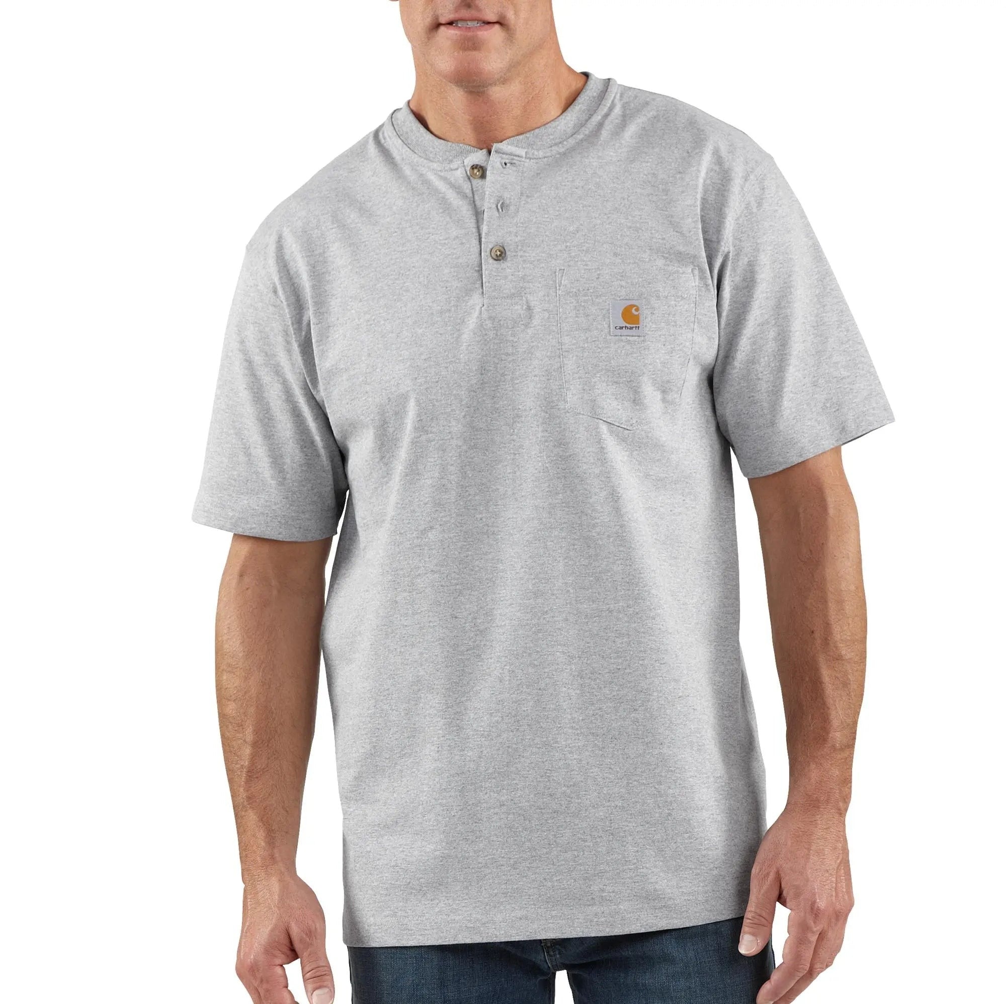 CARHARTT - Loose Fit Heavyweight Short-Sleeve Pocket Henley T-Shirt - Becker Safety and Supply