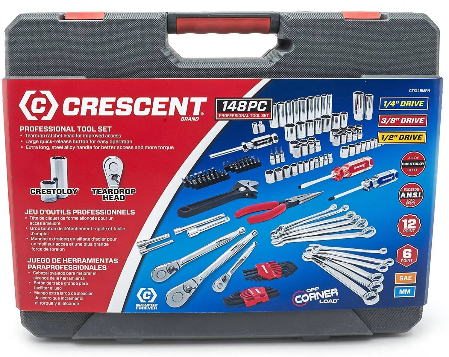 CRESCENT - 148pc Wrench, Socket, & Tool Set - Becker Safety and Supply