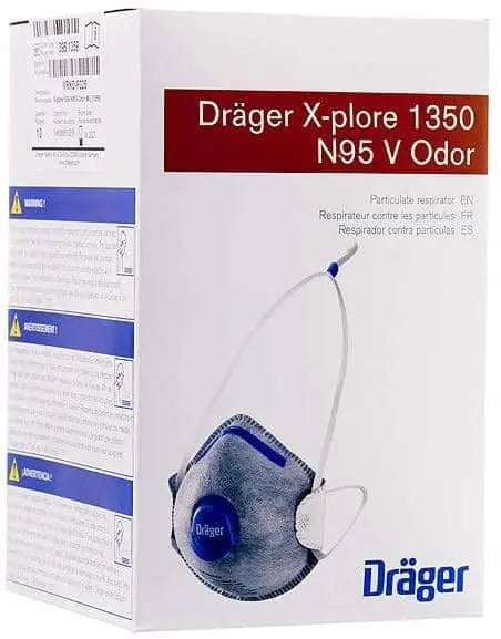 DRAEGER - X-plore 1350 N95 Odor Particulate Respirator Vented (Box of 10) - Becker Safety and Supply