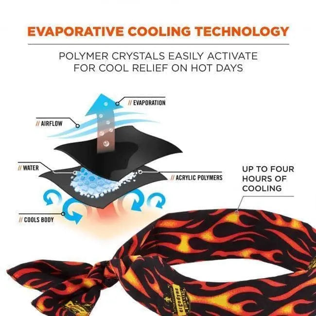 ERGODYNE - Flames Evap Cooling Bandana - Becker Safety and Supply