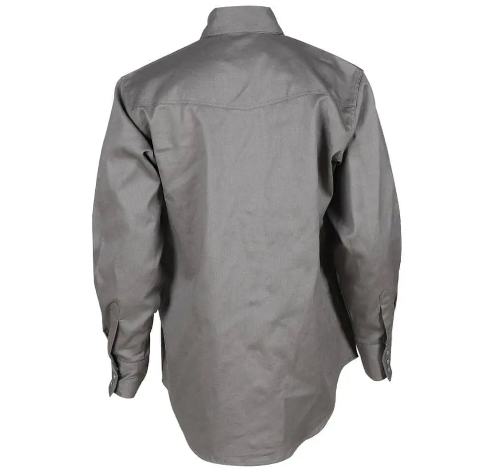 FORGE - Men's FR Solid Button Shirt, Light Gray - Becker Safety and Supply