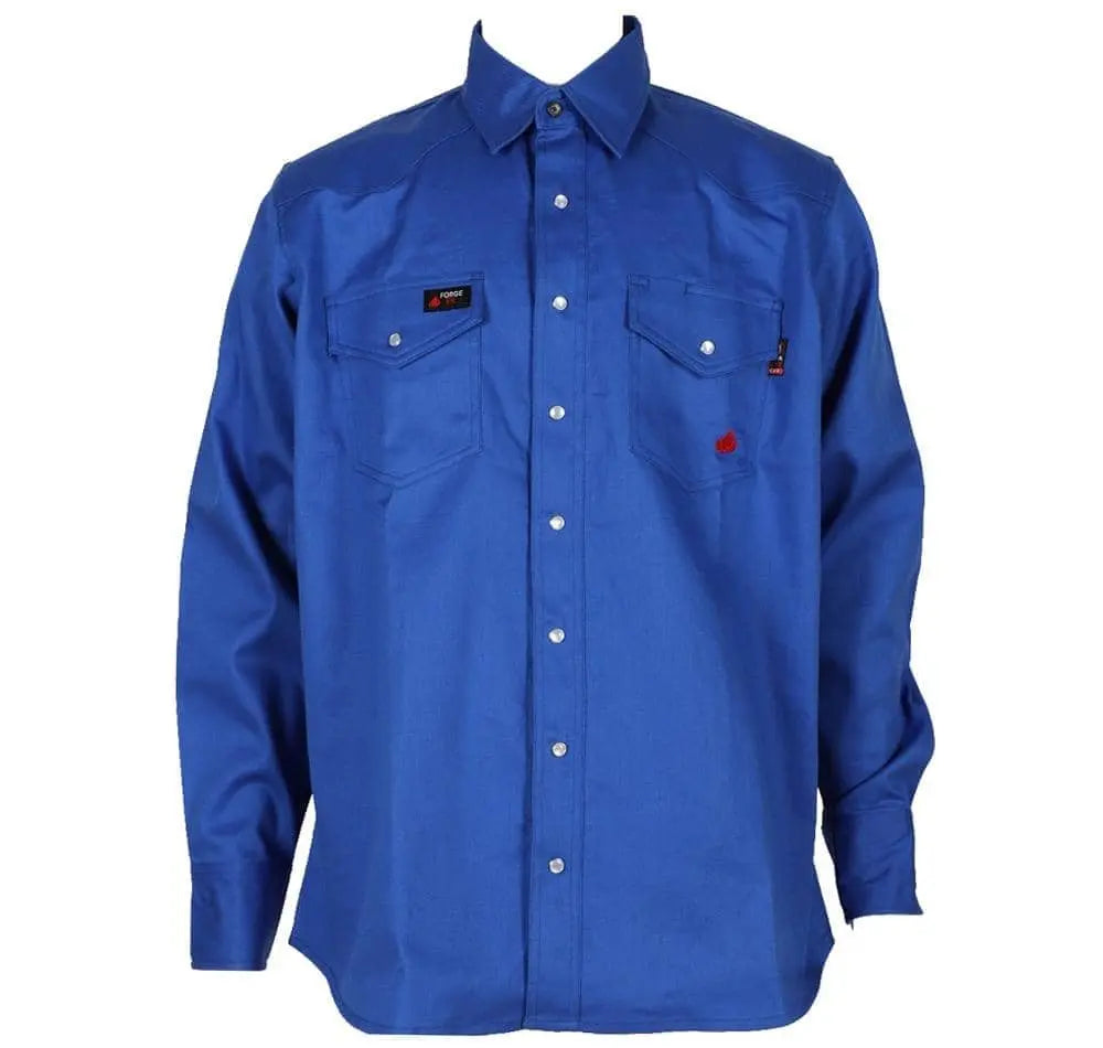 FORGE - Men's FR Solid Shirt, Royal Blue - Becker Safety and Supply