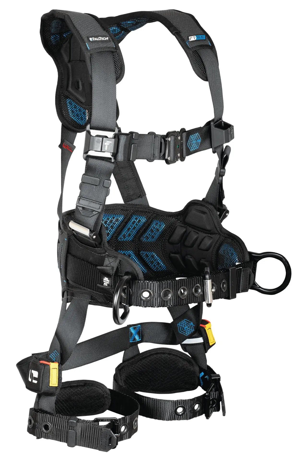 FallTech - FT-One‚ 3D Construction Belted Full Body Harness, Tongue Buckle Leg Adjustments - Becker Safety and Supply