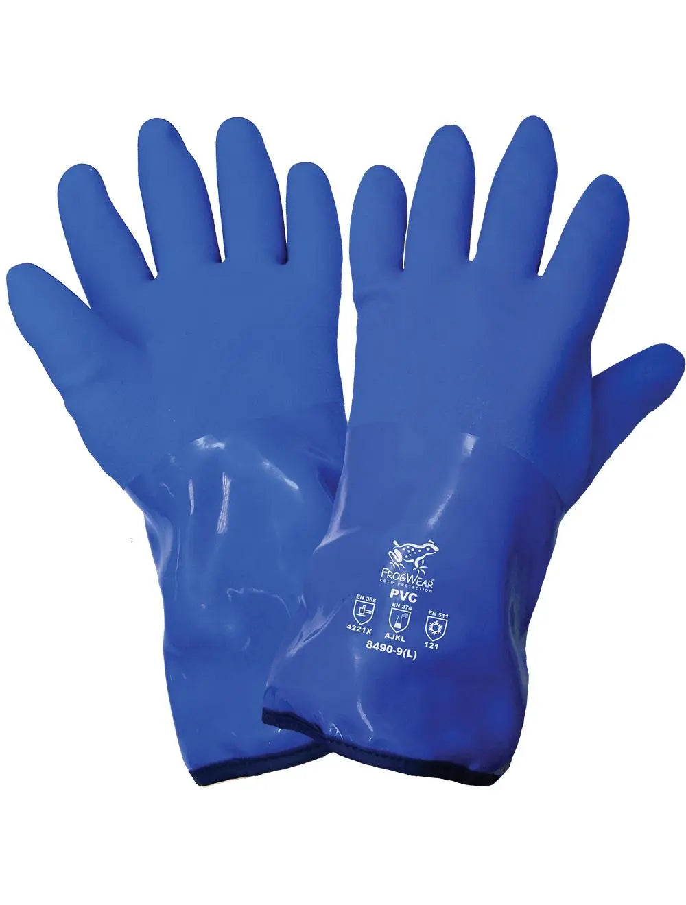 GLOBAL GLOVE - FROG WEAR 12" Blue Insulated PVC Glove - Becker Safety and Supply