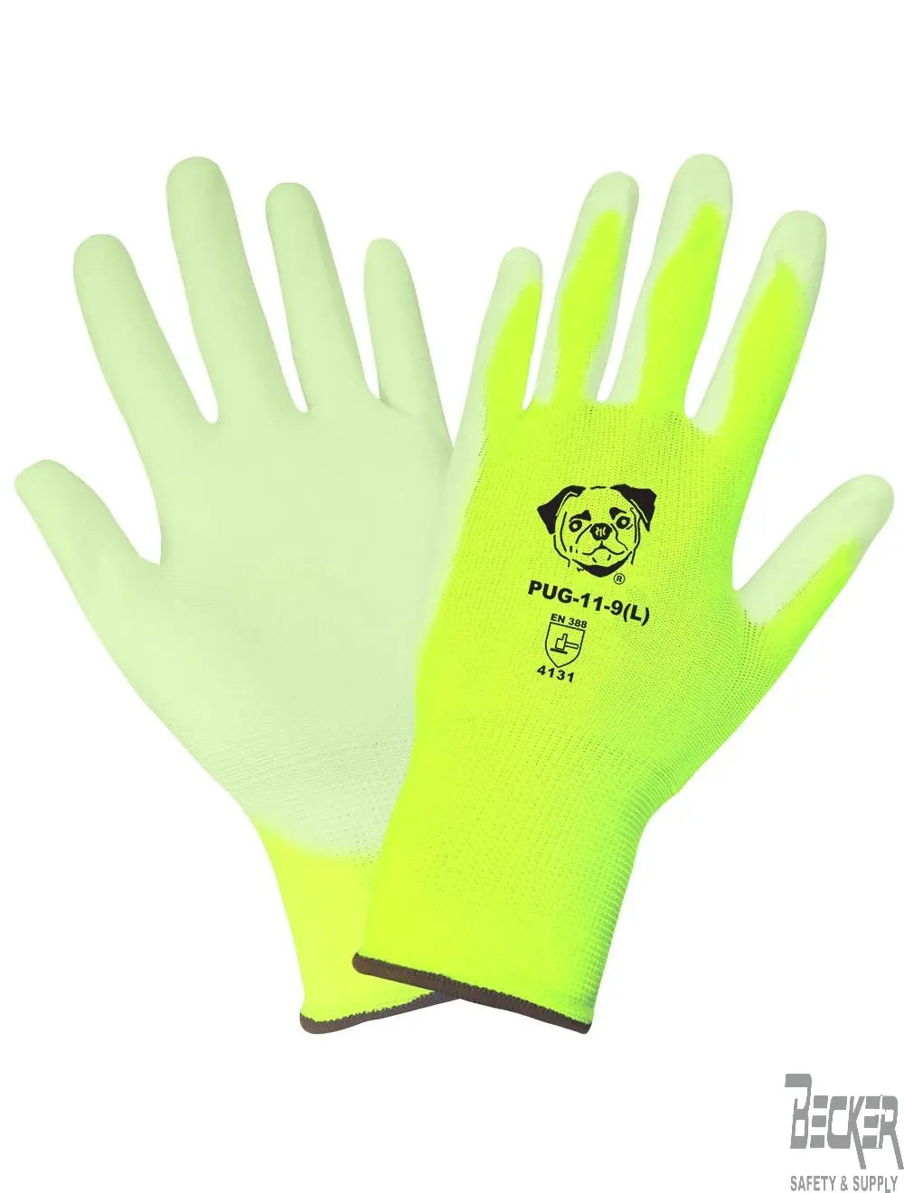 GLOBAL GLOVE - High-Visibility Polyurethane Coated Gloves with Cut, Abrasion, and Puncture Resistance - Becker Safety and Supply