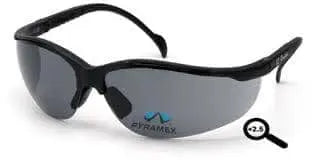 PYRAMEX - Venture II Readers 2.5 Lens, Black/Gray - Becker Safety and Supply