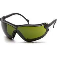 PYRAMEX - V2G 3.0 IR H2X Anti Fog Safety Glasses, Black/Green - Becker Safety and Supply