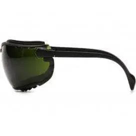 PYRAMEX - V2G 3.0 IR H2X Anti Fog Safety Glasses, Black/Green - Becker Safety and Supply