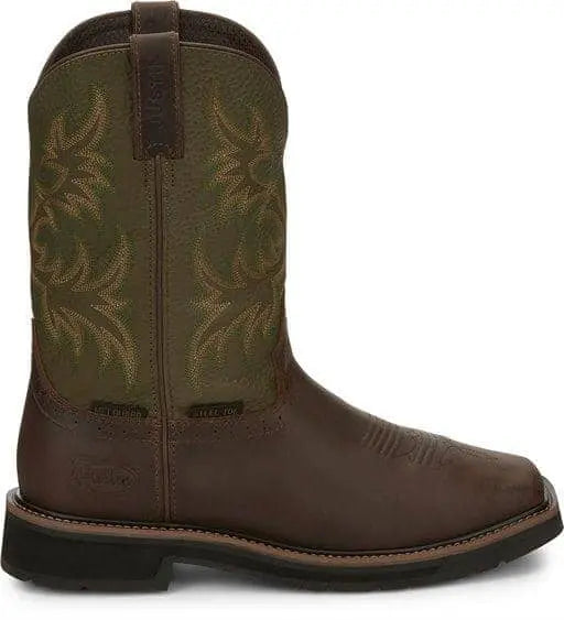 JUSTIN BOOTS - Keavan Safety Toe, Dark Brown - Becker Safety and Supply