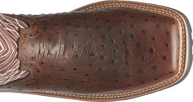 JUSTIN - Derrickman Safety Toe, Brown Ostrich Print - Becker Safety and Supply